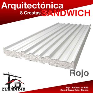 Cubierta Sandwich en EPS teja arquitectonica color Blanco JD Cubiertas