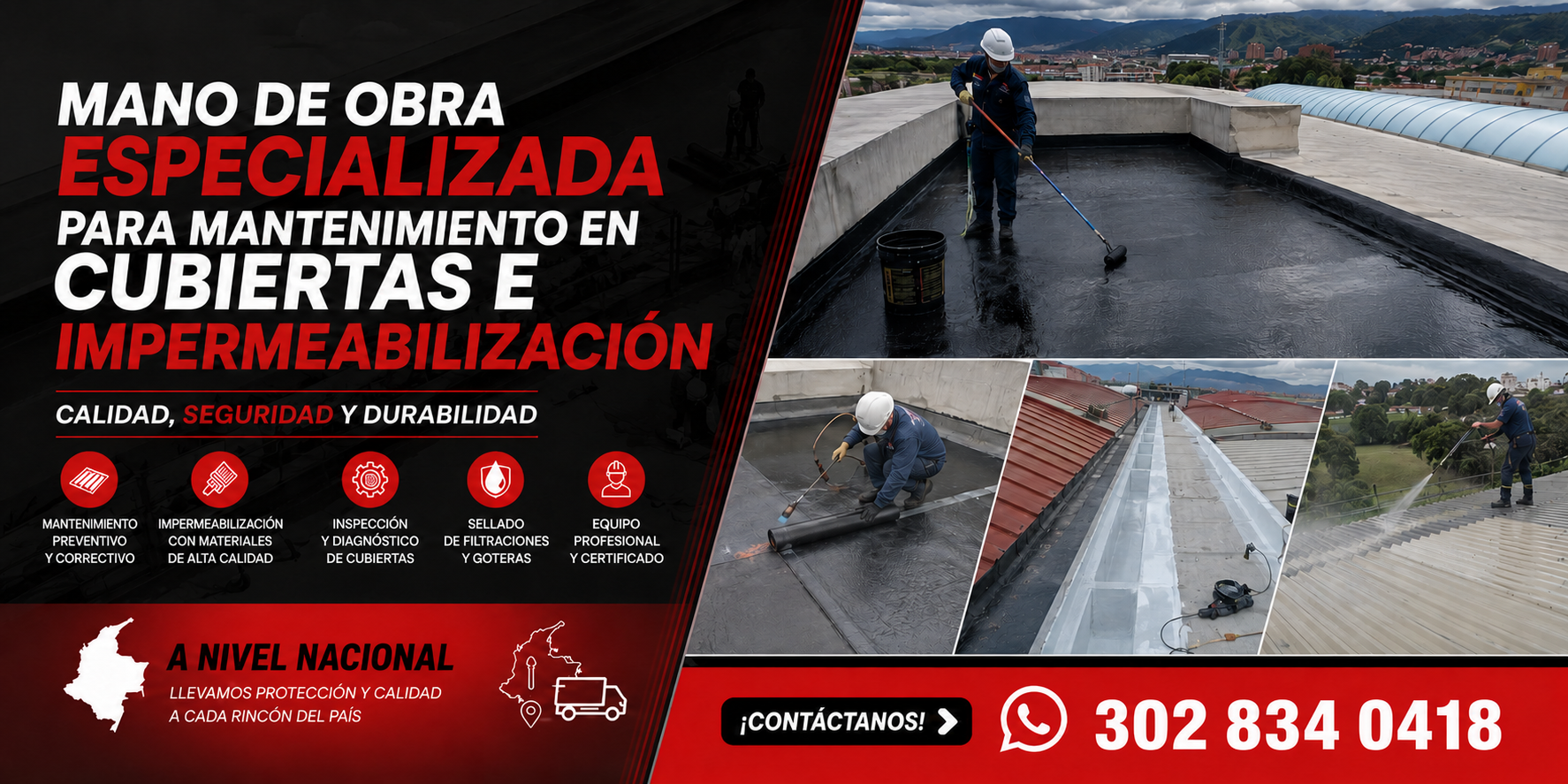 Impermeabilizacion-tejados y para-superficies-exteriores en-JDCubiertas-en colombia