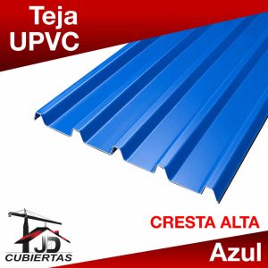 TEJA UPVC TERMOACUSTICA color Azul JDCubiertas en Colombia