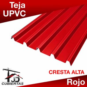 TEJA UPVC TERMOACUSTICA color Rojo JDCubiertas en Colombia