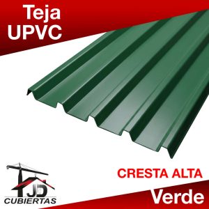 TEJA UPVC TERMOACUSTICA color Verde JDCubiertas en Colombia