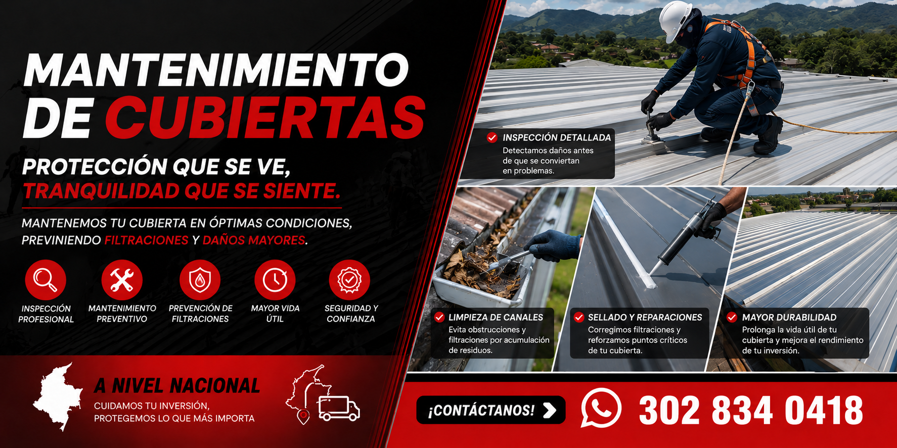 Impermeabilizaciones de superficies y amntenimiento JDCubiertas en Colombia