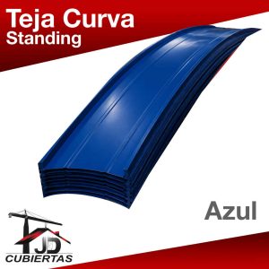 Teja-Curva-de-color-azul-Standing-seam-JDCubiertas