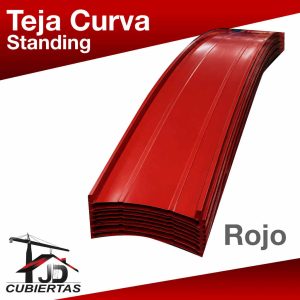 Teja-Curva-de-color-rojo-Standing-seam-JDCubiertas